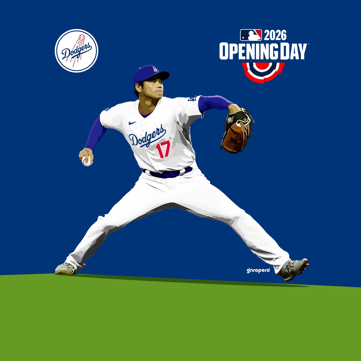 Gil_Rocks's tweet photo. Opening Day ⚾️ #shoheiohtani #losangelesdodgers #majorleague #mlb #baseball #americasgame #nationalpasttime #sportsdesign #mlbart #sportsart #artshare #vector #vectorart #vectorartwork #vectorillustration #digitalart #graphicart #adobeillustrator https://t.co/llL50jwT9v