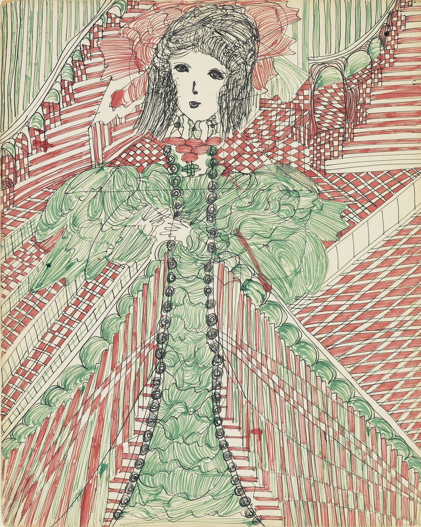 sammlungzander's tweet image. From the collection: Madge Gill (1882 – 1961 in London, Great Britain) 

Woman, undated
ink on paper
64 x 52 cm 

#madgegill #woman #inkonpaper #art #drawing #sammlungzander #zandercollection #cologne