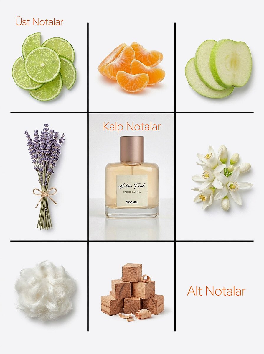 Vionotte_'s tweet photo. Golden Fresh 🍋
Limonla açılır, yeşil elmayla tazelenir 🍏
Mandalinanın sıcaklığı, lavantanın huzuru ve neroli’nin zarafetiyle tamamlanır ✨
Temiz, enerjik ve akılda kalıcı.
#GoldenFresh #KokunİmzanOlsun https://t.co/xZ9H6kcno9