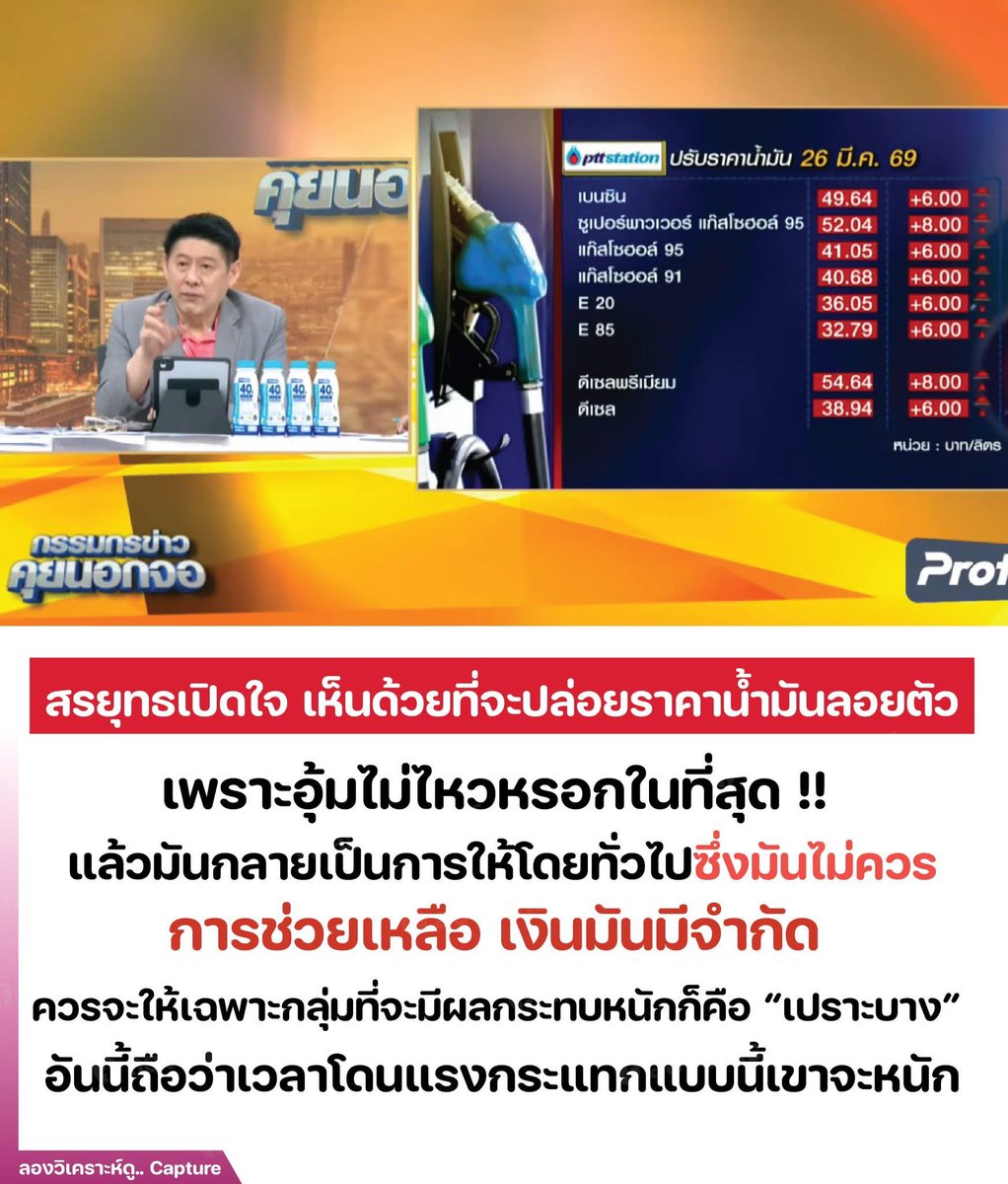 ที่มา
-สื่อมวลชน คันปากพูดข้อเท็จจริง ว่าแพงทั้งโลกจะเอาเงินที่ไหนมาอุ้มนักหนา เช่นอ.วีระ,หม่อมปลื้ม
-ioส้มปิดข่าวราคาน้ำมันแพงทั้งโลกไม่ไหว
-ก่อนนี้ชาวเน็ตถูกหลอกโดย ioFCพรรคประชาชนว่าทั้งโลกไม่มีใครได้รับผลกระทบจากราคาน้ำมันเลย

ก็เลยเป็นที่มาของอาการเสียงอ่อนลงวันนี้