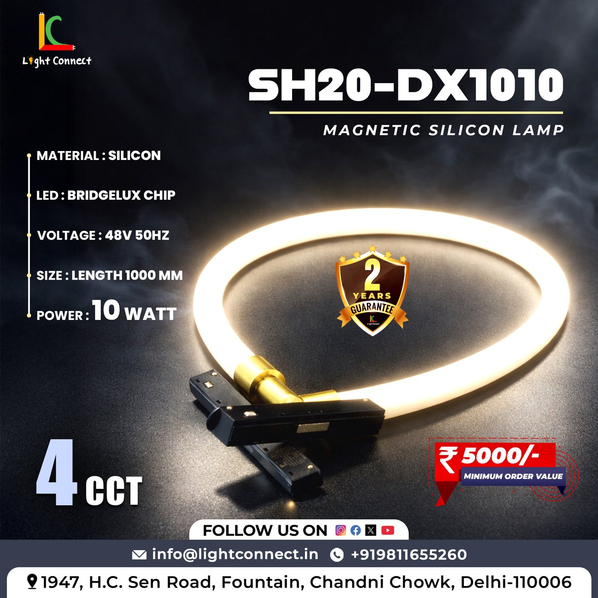 LightConne95231's tweet image. Upgrade to the SH20-DX1010 Magnetic Silicon Lamp 💡
Flexible, efficient &amp;amp; built for modern lighting needs.✔ 4 CCT | 10W | 2 Years GuaranteeSmart lighting starts here ⚡
#LightConnect #LEDLighting #ModernLighting