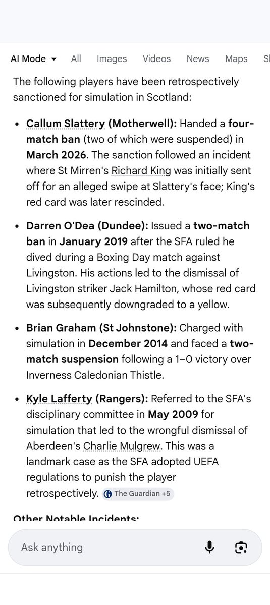 andymcb1981's tweet photo. @pieandbov In terms of consistency going forward, is this not consistent with previous retrospective punishment for simulation? https://t.co/GCzY97d7Me
