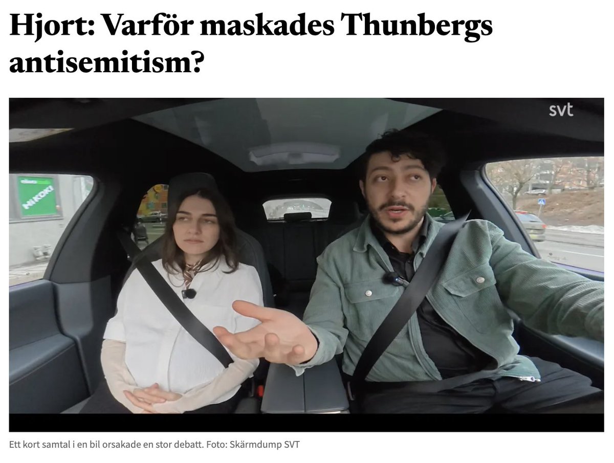 Bulletin_Nu's tweet photo. LEDARE: "När miljö- och klimatminister Romina Pourmokhtari intervjuas i SVT tar hon upp Greta Thunbergs antisemitism. Men SVT väljer att snabbspola den sekvensen så att det är omöjligt att höra vad som sägs." https://t.co/450TMzSung https://t.co/WMIU8zljgT