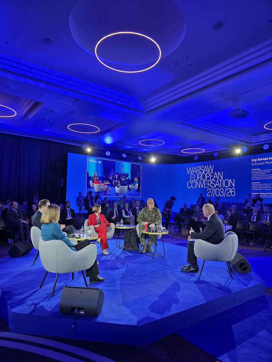 PolitykaInsight's tweet photo. #WEC2026 | Is Europe Ready for War?
▶️Watch online: https://t.co/LdBJrr2nb2

Speakers: Piotr Błazeusz @SztabGenWP, @ThomasGomart @IFRI,  @A_Sloat @IEuniversity, @SusMonika @ISPPAN @EUI_EU
Moderator: Marek Świerczyński @PolitykaInsight https://t.co/woev2zeV6X