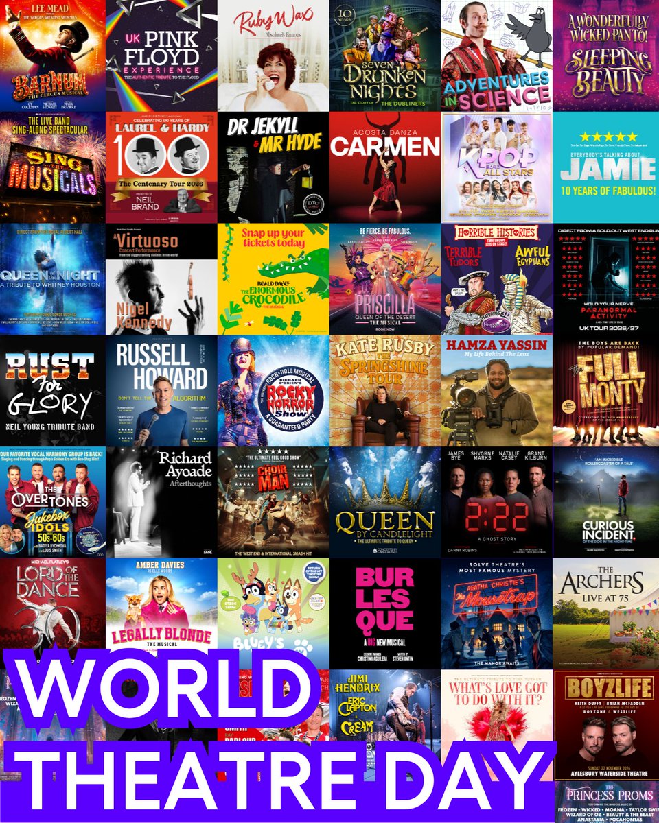 TheWaterside1's tweet image. Happy World Theatre Day from AWT!🥳 We love seeing our stage come alive with all kinds of shows - here's a few of those upcoming...

But theatre is more than just a stage, it's a place where we see our community come together and thrive💖 

#worldtheatreday #theatre #musicals
