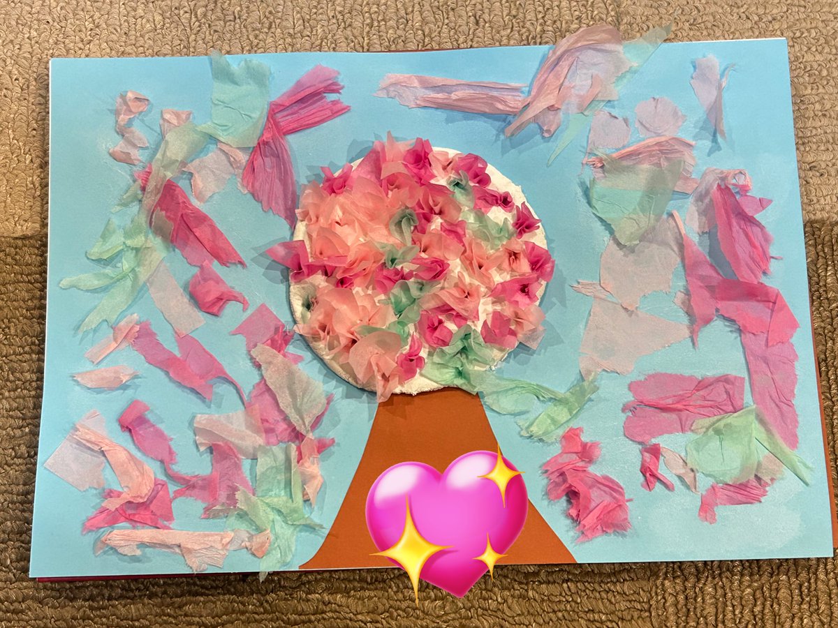 8bH15's tweet photo. 今日の制作🎨
親バカなのだけど中々力作では！？👀

風邪からも回復してあったかくなったから家の近くの桜並木を見てから作ってみた
楽しそうでなにより https://t.co/cXtMfy6OL6