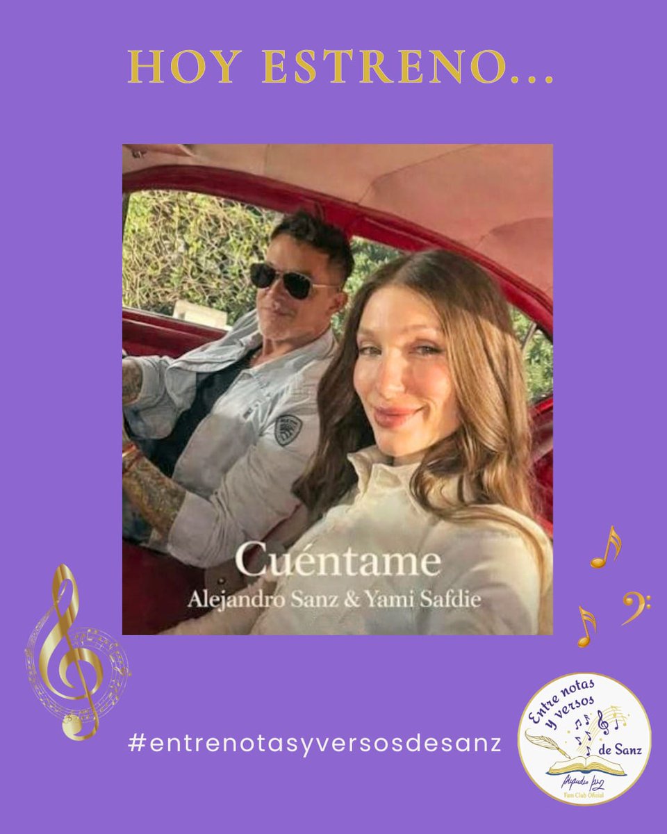🔥Hoy es el día🔥
Ya está aquí lo nuevo de <a href="/AlejandroSanz/">Alejandro Sanz</a> y Yami Safdie que va directo al corazón ❤️🎶
Una canción que no vas a poder dejar de escuchar.
Dale al play, déjate llevar por #cuéntame
¿Te ha llegado tanto como nosotras?
<a href="/NotasVersosSanz/">Entre Notas y Versos de Sanz</a> 
<a href="/seitrackes/">SeitrackES</a> 
<a href="/SonyMusicSpain/">Sony Music Spain</a>