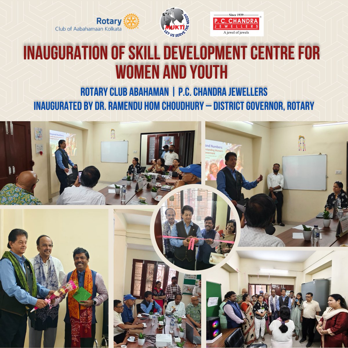 muktiwebb's tweet photo. Skill Development Centre for Women &amp; Youth inaugurated by Rotary Club Aabahamaan &amp; P.C. Chandra Jewellers.

💻 Digital skills | 🧵 Livelihoods | 🩺 Health | 📚 Education
Driving dignity, opportunity, and lasting change. https://t.co/JZAYBvNcOE