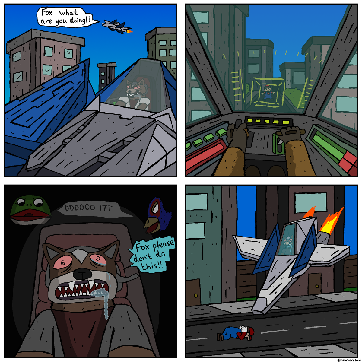 starfox in the new mario movie but hes got rabies