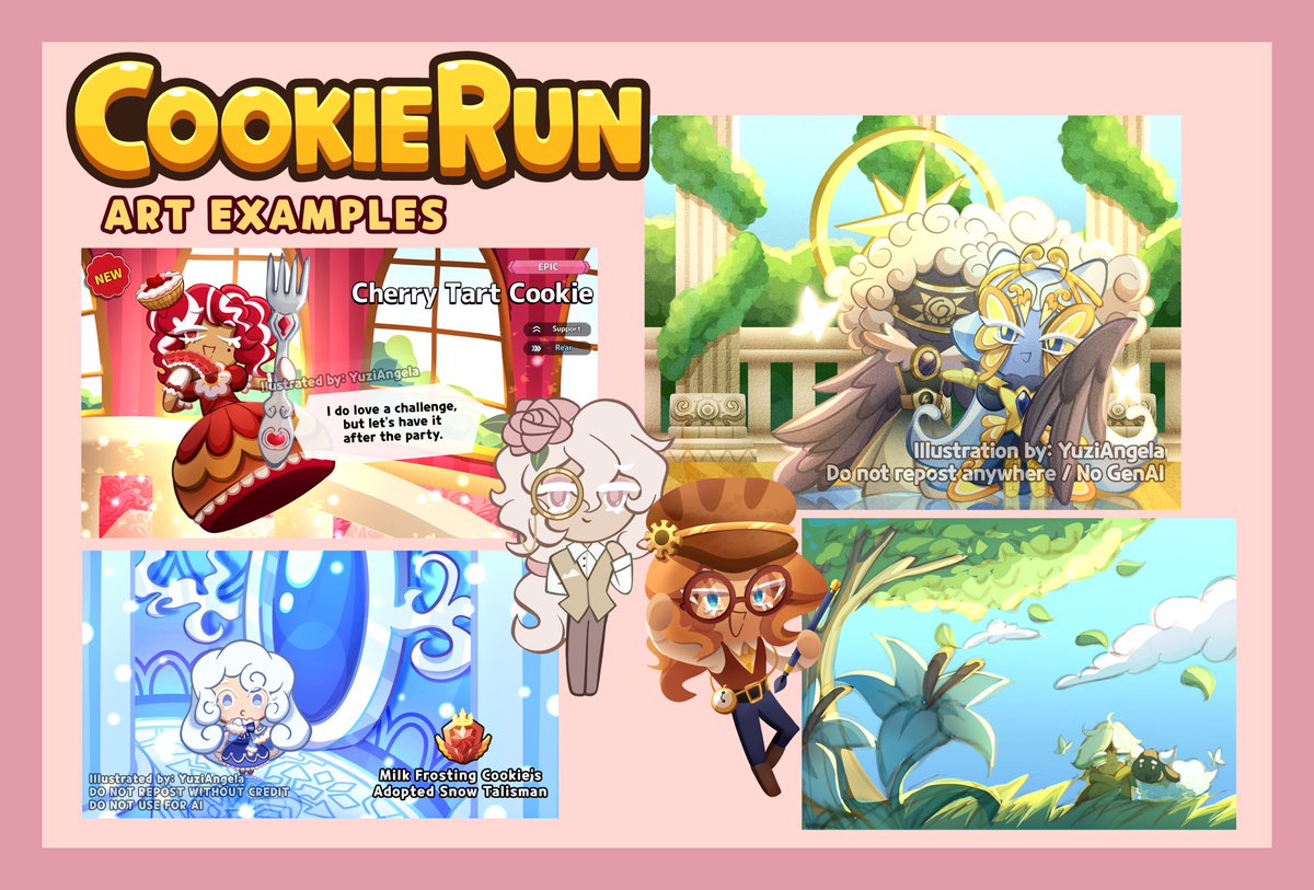 yuzi_angela's tweet image. ART COMMISSIONS (RE)OPENED 🙏
(Detailed Comms Sheets + Additional Services for Cookie Run Comms are in the thread 🧵)

Currently accepting commissions again for Cookie Run art or just in general art! Art examples seen here 🙏
#cookierun #cookierunkingdom #commsopen #crkart
