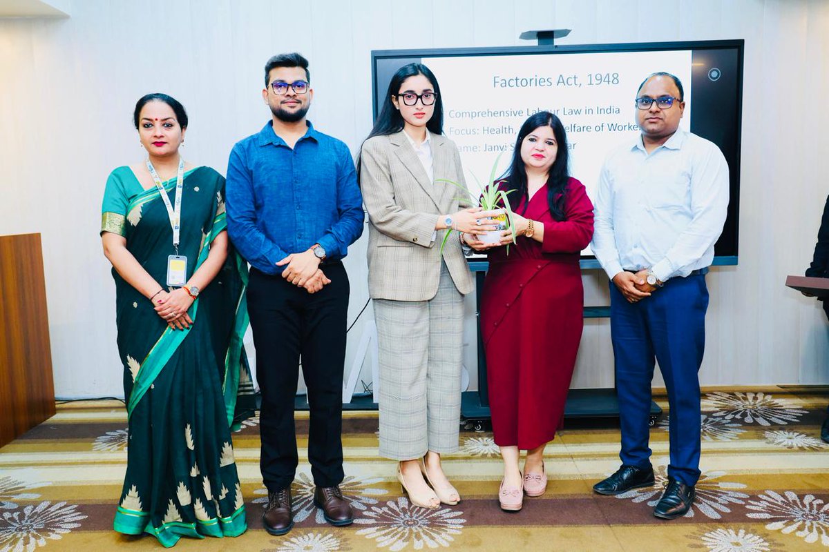 GNIOTCollege's tweet photo. Insightful expert session at GIMS on Factories Act 1948 led by Janvi Satpal Babbar exploring compliance challenges labour laws and HR strategy for PGDM students
#GIMS #FactoriesAct1948 #LabourLaws #HR #ExpertSession #Learning https://t.co/yC6irB2Ege