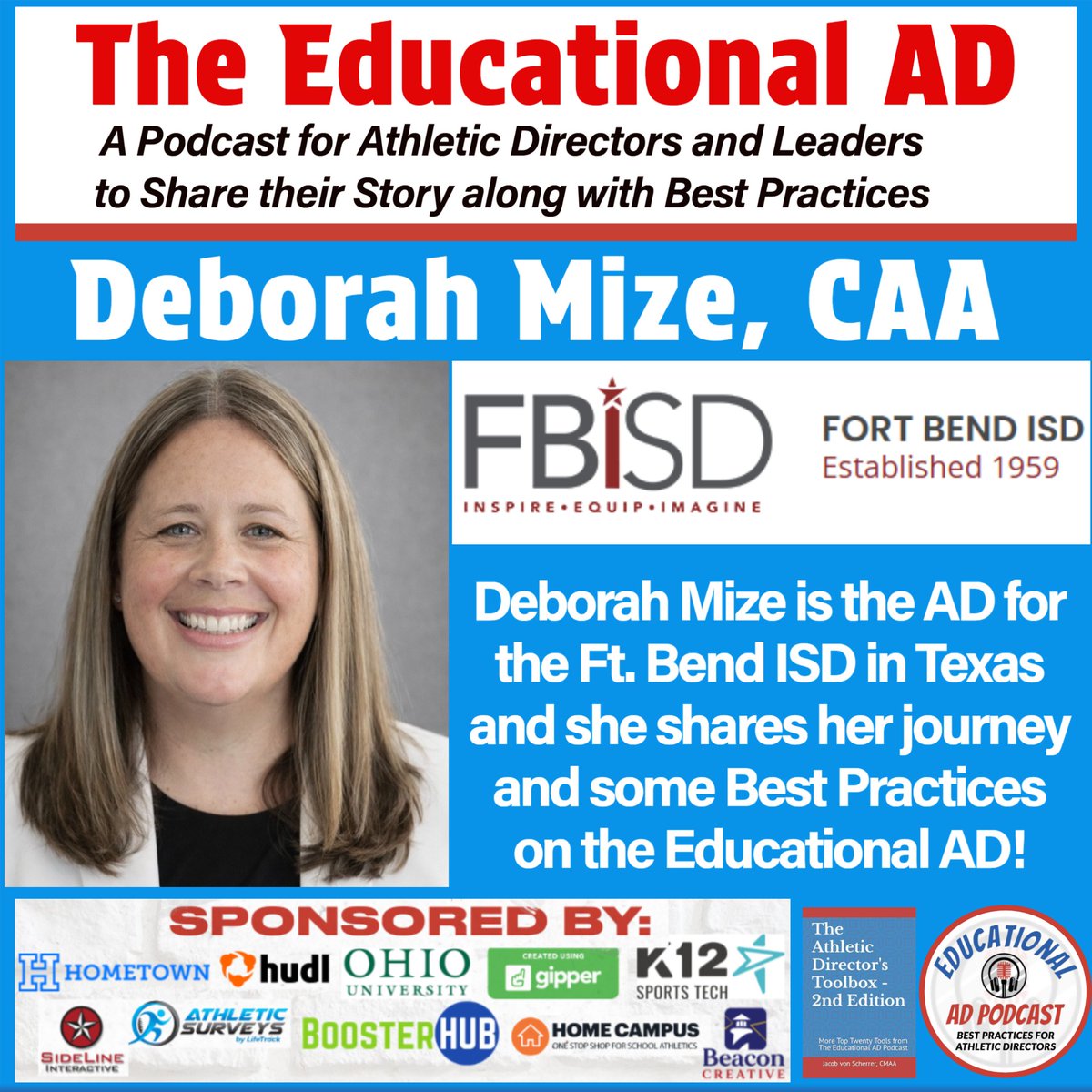 Deborah Mize, CAA of the Ft. Bend ISD shares her journey + Best Practices
open.spotify.com/episode/0njY0G…
@ad_insider <a href="/THSCAcoaches/">THSCA</a> <a href="/OfficialTHSADA/">THSADA</a> @hudl   <a href="/FBISDAthletics/">Fort Bend ISD Athletics</a> <a href="/DMize10/">DMize</a> <a href="/FortBendISD/">Fort Bend ISD</a> <a href="/TheMIAA/">The MIAA</a> <a href="/ohioiaaa/">OIAAA</a> <a href="/CSADAOnline/">CSADA</a> <a href="/IIAAA3/">IIAAA</a> <a href="/IHSAA/">IHSAA</a> <a href="/wiaawa/">WIAA</a> <a href="/GADACOACHES/">GADA</a> <a href="/PayFLCoaches/">Florida Coaches Coalition</a> <a href="/PAStateADs/">PSADA</a>