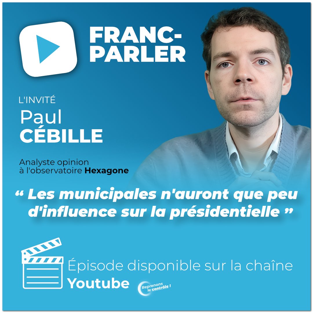 🔴 🗳️🇫🇷 Sondages/Elections/Crises/Démocratie 

La vidéo avec Paul Cébille est en ligne ! 

#municipales2026 
<a href="/Ellibec/">Paul Cébille</a> <a href="/Hexagone_org/">Hexagone - La France en chiffres</a>