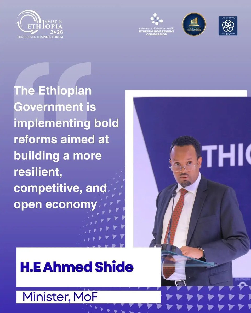 HassetAbera's tweet photo. Ethiopia is creating a more enabling environment by focusing on reforms.

A model that encourages investment, innovation, and resilience.

Where institutions are reinforced and systems are updated.

Enabling investors to act with confidence and clarity.

#InvestInEthiopia https://t.co/wGtRWlNVJQ