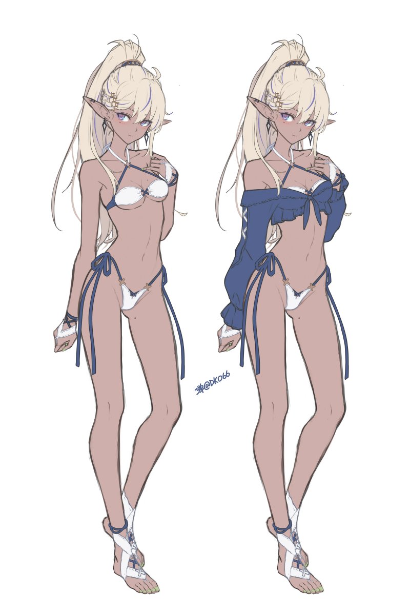 水着エルフ 設定画 