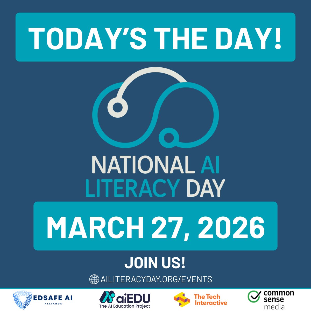 ailiteracyday's tweet image. #AILiteracyDay is here! 🚨
How are we showing up for our students and teams? Today is the day to lead the effort.

Find an event near you today: ailiteracyday.org/events

#AILiteracy #K12 #Education #JoinTheMovement
