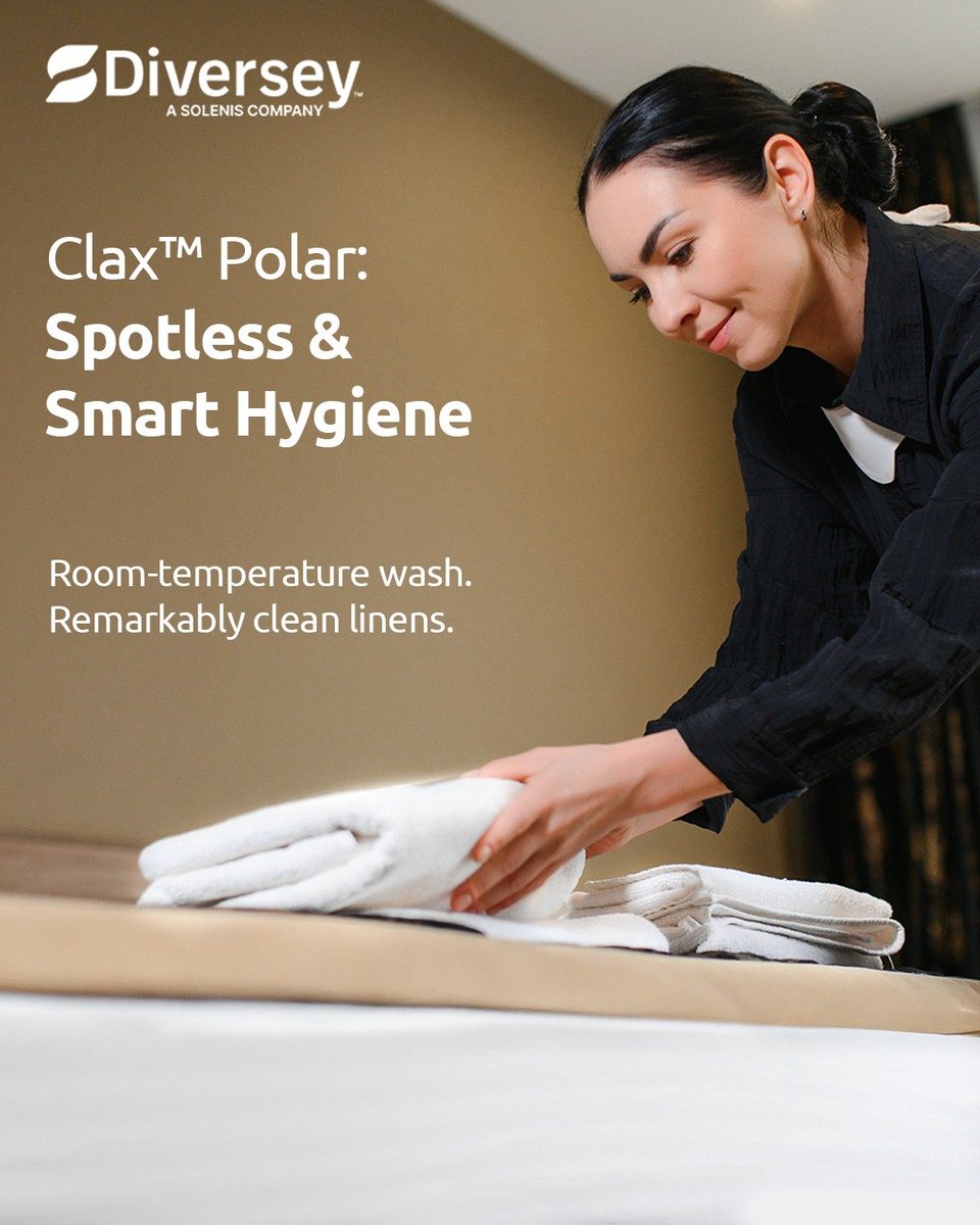 Hygiene today isn’t just about results. It’s about how you achieve them.

Clax™️ Polar enables high-performance laundry at room temperature, helping reduce energy use and environmental impact without compromising on quality.

Smarter solution. Cleaner outcome.

#ClaxPolar