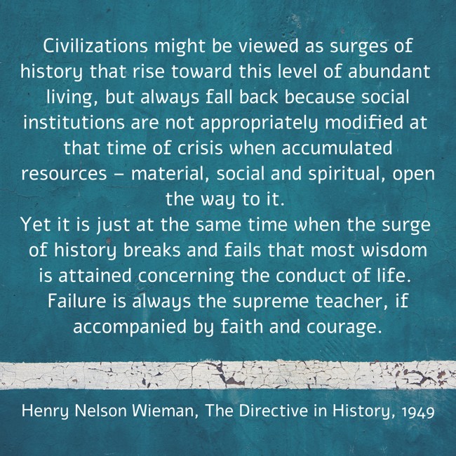 mbauwens's tweet photo. Connected Thinking Friday: Civilizational Surges, Critical Thresholds, and the Wisdom Born from Failure

"Civilizations might be viewed as surges of history that rise toward this level of abundant living, but always fall back because social institutions are not appropriately modified at that time of crisis when accumulated resources – material, social and spiritual, open the way to it. 

Yet it is just at the same time when the surge of history breaks and fails that most wisdom is attained concerning the conduct of life. Failure is always the supreme teacher, if accompanied by faith and courage."
— Henry Nelson Wieman, The Directive in History, 1949

Wieman names something that macro-history confirms again and again: civilizations collapse because their institutions — the structures meant to channel collective energy — fail to evolve at the very moment the opening appears. The surge crests. The window closes. And the fall begins.

But Wieman also offers something rarer than diagnosis: hope grounded in pattern. Because if failure recurs across civilizations, so does its fruit — the accumulated wisdom about what went wrong, and what could be done differently. This is the gift that serious civilizational analysis offers us right now, at our own moment of institutional crisis.

The Commons, P2P, and the emergent next system are not utopian dreams. They are the lessons of previous surges, encoded and ready — if we have the faith and courage to act on them.

👉 Explore the talks that map these patterns:
→ Civilizational Patterns: An Introduction to Macro-History
https://t.co/ael2pCxFEh
→ The Pulsation of the Commons Hypothesis
https://t.co/5WDWzeJkHk
→ P2P and the Commons
https://t.co/aMAen6hk1s
→ The Next System: What Can We Know?
https://t.co/T8C2rYtvMv

Ancient wisdom. Contemporary synthesis. Future vision. Lived experience.

Learn more and register here 👇🏻

https://t.co/2VcNrvCSIc

🌿 Seminars on foot reviving the peripatetic tradition of ancient philosophers, where walking, thinking, and dialogue converge to explore civilizational patterns and future systems.

📍 Lake Kaiafas, Greece | 🗓️ May 17–23, 2026

In this series of short posts we introduce concepts and quotes from the P2P Foundation's Civilizational Analysis, on which Connected Thinking is based.

#ConnectedThinking #FridayQuotes #MacroHistory #PeerToPeer #TheCommons #PeripateticLearning #SystemsThinking #CivilizationalPatterns #TransformativeLearning #FutureOfWork #ConsciousLeadership #RegenerativeFuture #Sensemaking #MetaCrisis #Sustainability