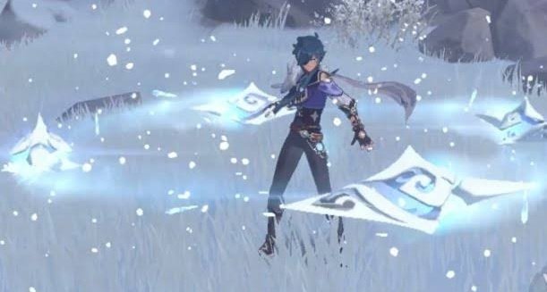Kaey_f's tweet photo. kaeya's icicles have the same pattern too for some reason https://t.co/ydA1z7q8N2