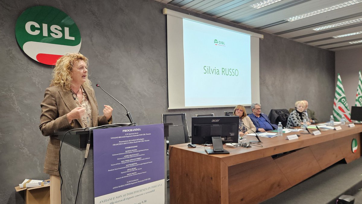CislToscana's tweet photo. L'intervento della segretaria generale #CislToscana Silvia Russo al Consiglio generale @FNPCISLToscana, dedicato ad approfondire la situazione, le problematiche e le possibili risposte per la non autosufficienza. https://t.co/8Jj58BjP6b