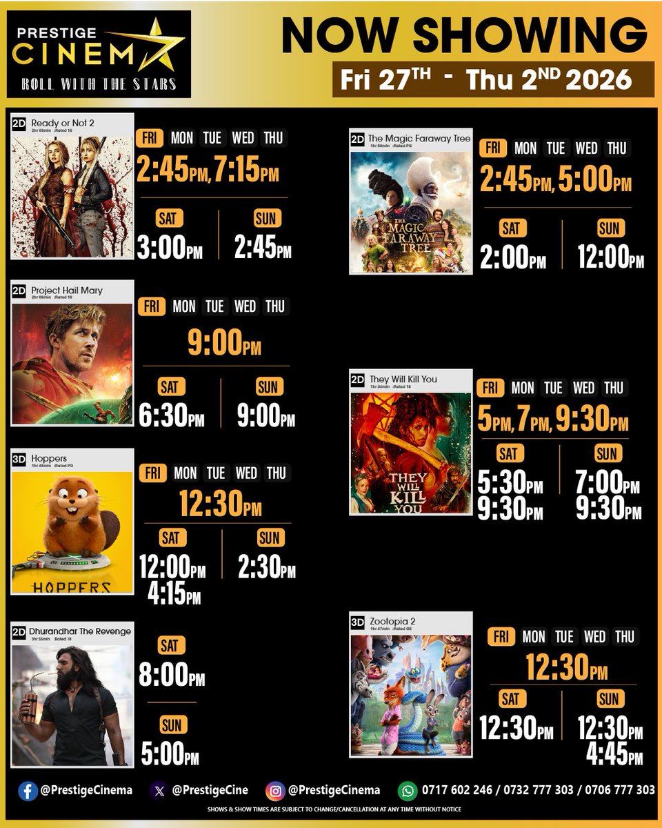 Prestige Cinemas tweet media