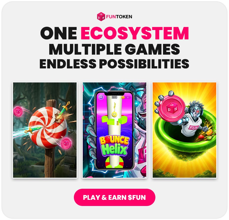 FUNtoken_io's tweet image. Bounce Helix. Knife Strike. Infinite Sinkhole.
And more games launching every week. 🔥

More games. More rewards. 🎮💰 

#FUNToken #MobileGames