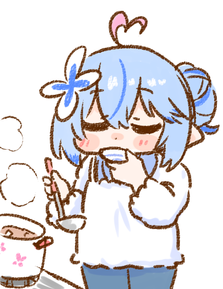 雪花ラミィ 「おふくろラミィちゃん概念は有り #らみあーと #妄想ホロフィギュア」|ねこやまのイラスト