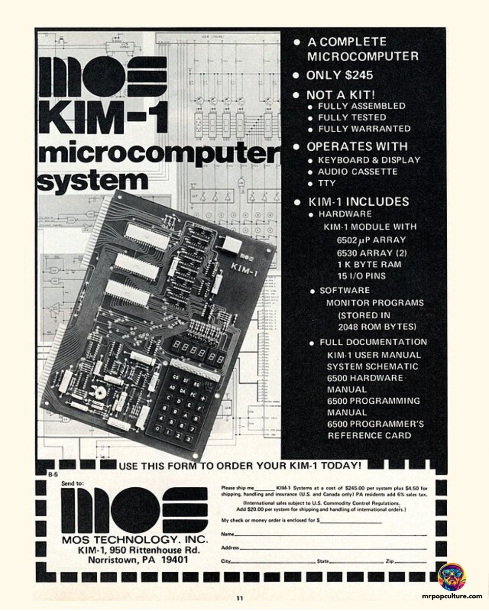 itsmrpopculture's tweet image. Any one else oder a MOS KIM-1 Computer back in the day?
#computers #oldtech #70s