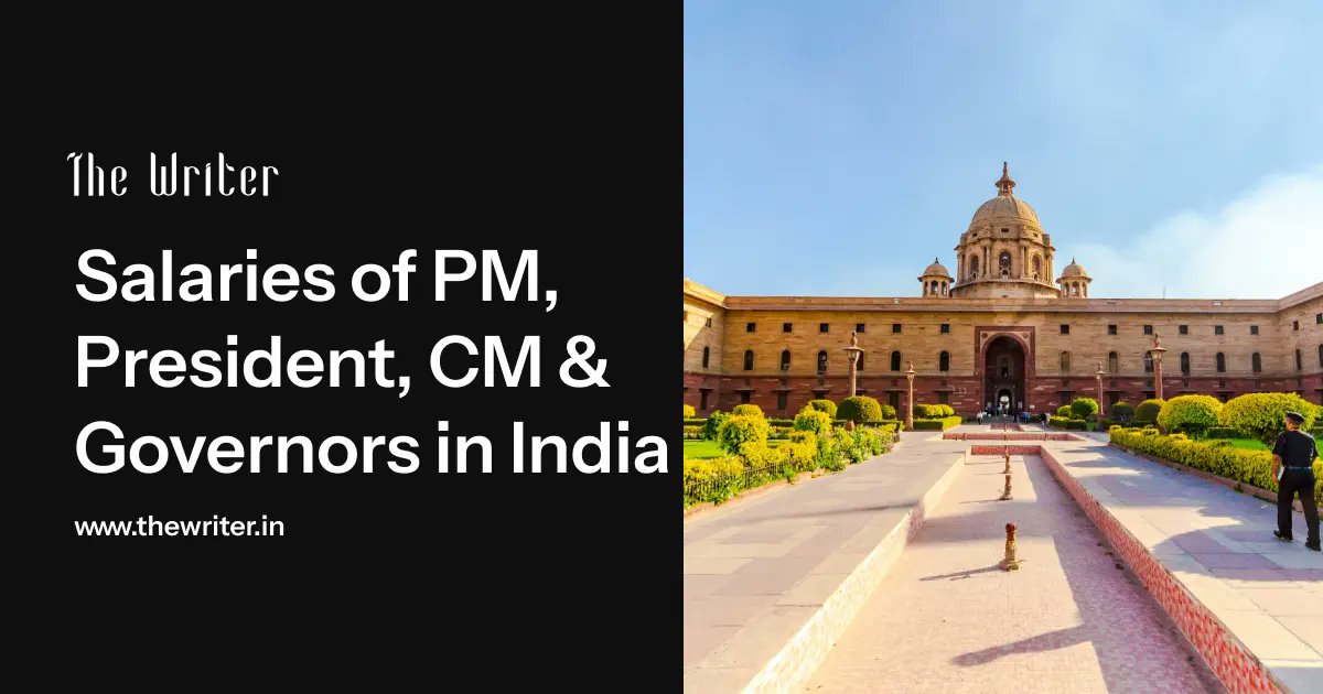 thewriternews's tweet image. Do you know about the salary of high-ranking officials including the Chief Minister, Prime Minister, President, and Governors of India? 
thewriter.in/salaries-of-pm…
#thewriter