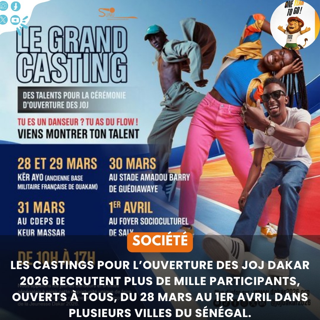 jojdakar's tweet photo. les castings de la cérémonie d'ouverture des JOJ #Dakar2026 continue : tente ta chance !!!!
@jojdakar2026 @GaindeYi @kkoulibaly26 https://t.co/cvDD9Q6yNE