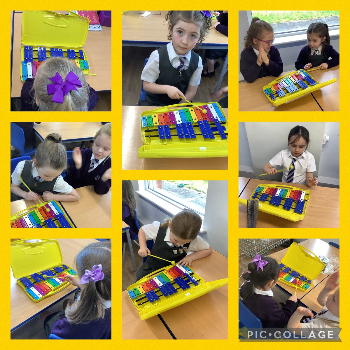 SPBYear1's tweet photo. We have been learning a song in music this term, we can now sing it and play it on the glockenspiel, using two different notes! 🎶🎼 https://t.co/qW5qKtoQfr