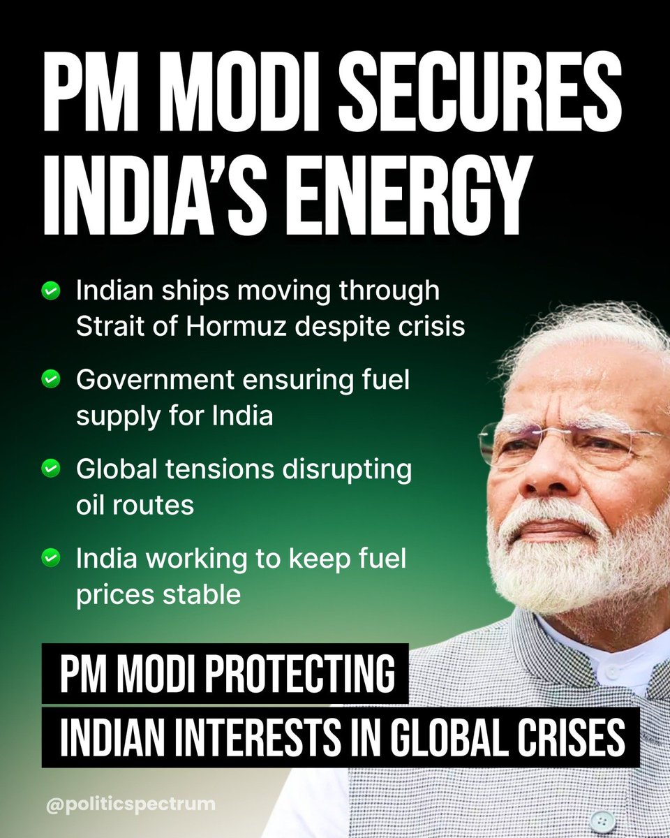 VertigoWarrior's tweet image. Amid global market turmoil, strong leadership keeps the nation steady, delivering fuel relief for Indians despite worldwide pressure.

#ModiHaiTohStabilityHai