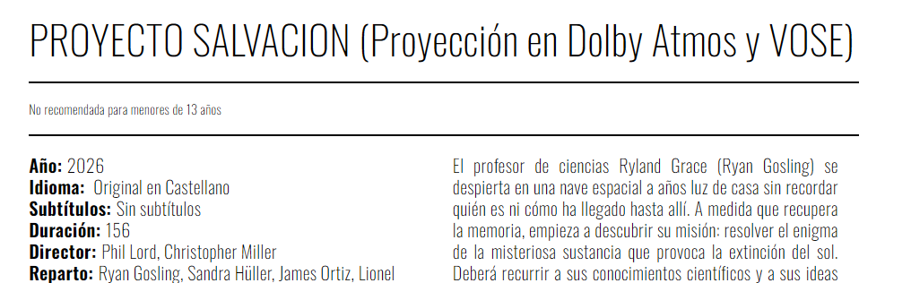 DidacAbril's tweet photo. @PhenomenaExp @draakiiii crec que a totes les sessions a la web teniu posat "VOSE" i a la info "Idioma: original en castellano, sin subtítulos" https://t.co/4LL0pZYZgO