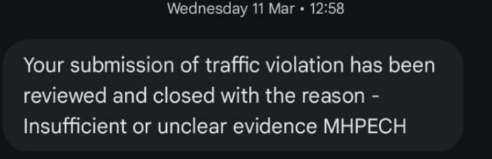 aaditya2404's tweet photo. @drivesafehere @PuneCityTraffic The PTP app always responds with Insufficient / Unclear Evidence because they compress the uploaded images to be sent on their server, which degrades the High Resolution images to low https://t.co/btRlK1DxCe