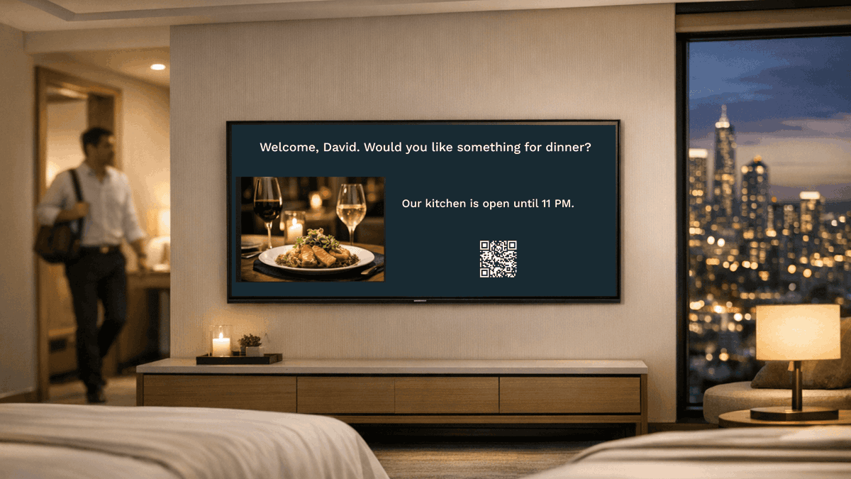 yuvod's tweet image. The most important decisions in a hotel stay don’t happen at check-in.

They happen in the room — on the guest’s phone, outside the hotel’s ecosystem.

That’s where influence (and revenue) is lost.

Here’s how to take it back 👉 shorturl.at/rcY9v

#HotelRevenue #HotelTV