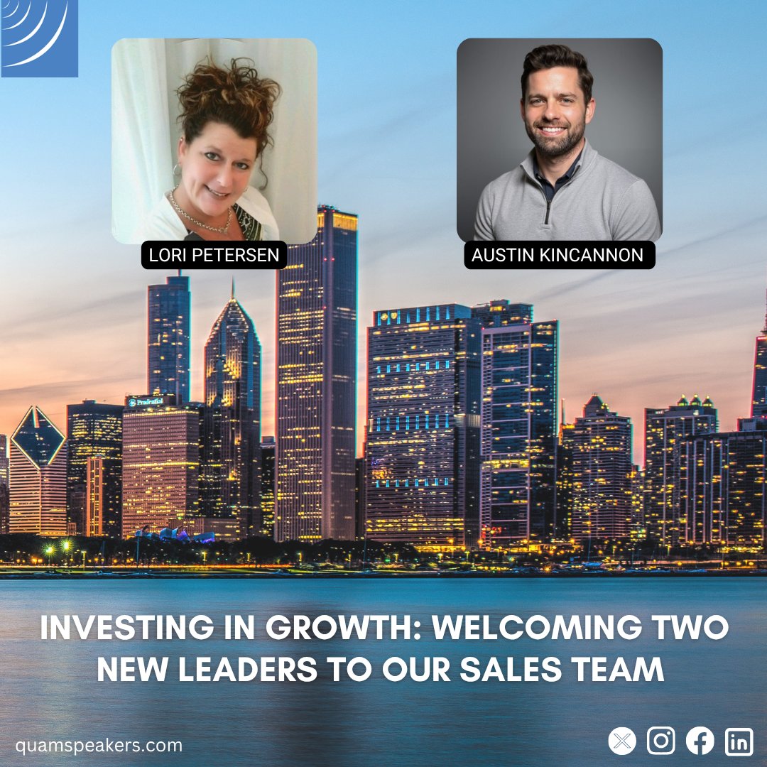 QuamNichols's tweet image. Two new sales leaders join our team, driving stronger partnerships and deeper customer connections for future growth.  ow.ly/p3yj50YyYrf

#KnowQuam #QuamSpeakers #QuamLoudspeakers #QuamReliability #QuamExperience