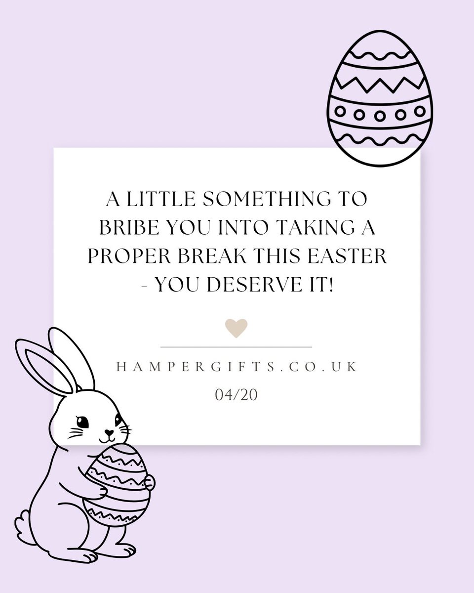 HampergiftsUK's tweet image. This Easter, don't just gift chocolate - gift a moment, a laugh, or a little thoughtful nudge. 

Pair one of our indulgent hampers with a note that's more personal than ’Happy Easter’! 🥹🐣🤍

#eastergifting #luxuryhampers #HamperGifts #hampers #easterparty