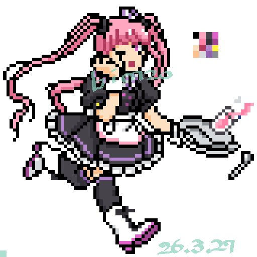 #bimzo絵
毎日8bit風チャレンジ
No.15:🗽　💞