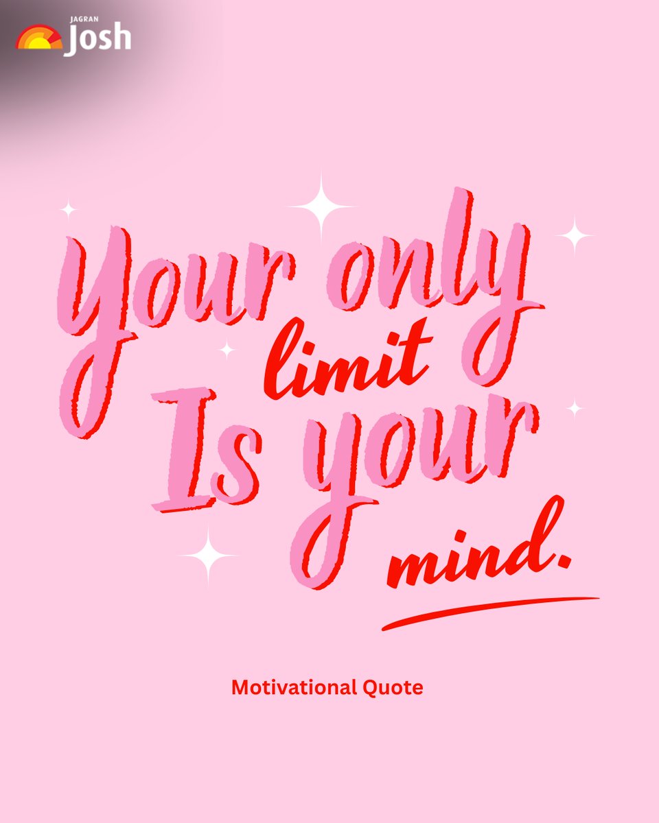 Jagranjosh's tweet image. Your only limit is your mind. 💭 Break free from doubts, trust your thoughts, and watch yourself achieve the impossible.

#MindPower #Limitless #SelfBelief #Motivation #PositiveThinking #InnerStrength
