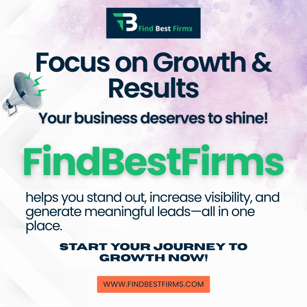 findbestfirms's tweet photo. Growth isn’t just a goal, it’s the result of the right visibility. 📈
Get discovered, attract the right clients, and turn opportunities into real results with FindBestFirms. 🚀
#BusinessGrowth #LeadGeneration #FindBestFirms #DigitalSuccess #B2B https://t.co/0ZWiQplvhc
