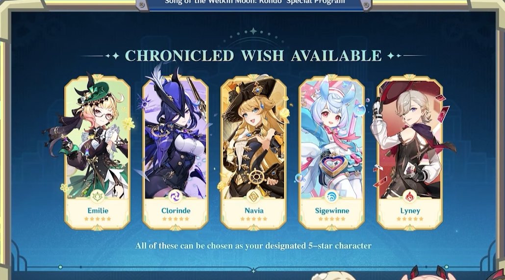 Genshin__Update's tweet photo. New Chronicled Wish
#GenshinImpact #原神 #원신 https://t.co/mcqSRlQF0Z