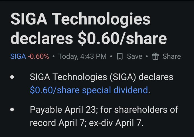 MutantPakopakos's tweet image. $SIGA – Oversold Opportunity ALERT!

SIGA Technologies ($SIGA) plummeted after its latest earnings release, dropping to the 200-day moving average, which also aligns with 3-year weekly support. The technicals show oversold conditions, yet the fundamentals remain rock-solid.
