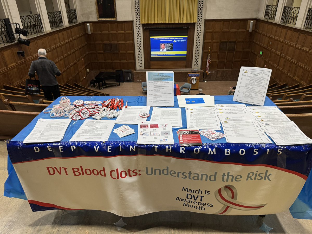 elliotthaut's tweet photo. Kicking off @HopkinsMedicine VTE Symposium today with Keynote by @kaatz_scott. 

Perfect timing for Blood Clot Awareness Month. #BCAM #JHMVTE 

Watch online here https://t.co/pJ7HAfs2RD https://t.co/rZDPzC7tF6
