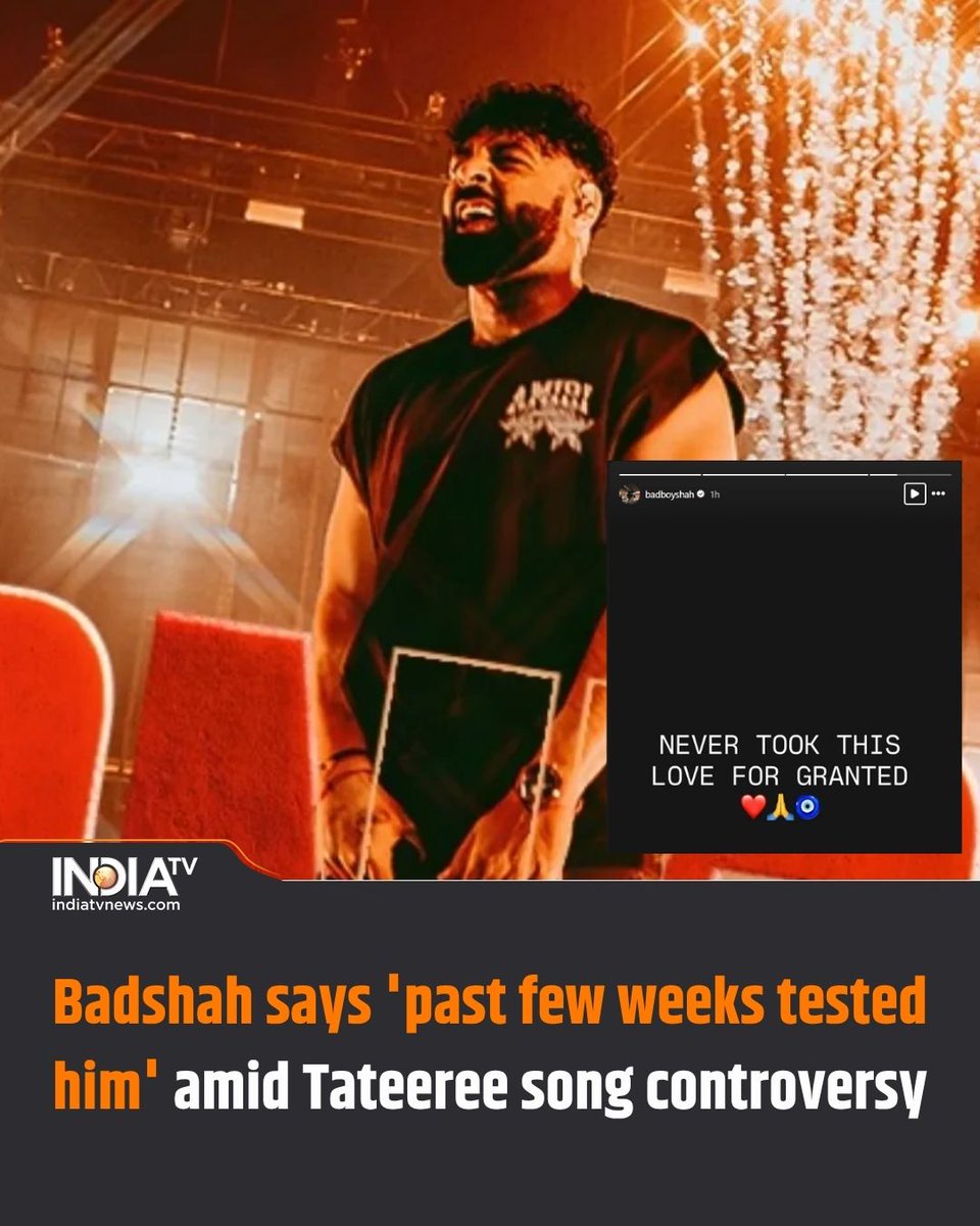 indiatv's tweet image. A lot has changed in Badshah's life in the past couple of weeks. The actor was discussed widely for the lyrics and video of his song, Tateeree, which created a furore on the internet

Read more here:
tinyurl.com/yc2t9jne

#badshah #tateereesong #controversy #indiansinger