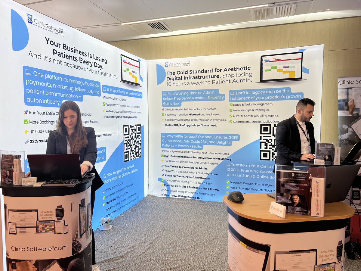 ClinicsSoftware's tweet photo. ✨ Exhibiting at the Aesthetic & Anti-Aging Medicine World Congress in Monaco has been an absolute highlight! 🇲🇨  

These past few days have been filled with energy, innovation, and meaningful conversations. Being on the exhibitor side gave us the chance to not only showcase our solutions, but truly connect with the people driving the future of the aesthetics industry.  

🚀 Live demos & real interest  
🤝 New partnerships in the making  
🌟 Inspiring conversations with industry leaders  

The response we’ve received has been incredible, and it’s clear that exciting things are ahead.  

Thank you to everyone who visited our stand and spent time with us — your support and interest mean everything!  

We’re leaving Monaco motivated, inspired, and ready to bring even more value to our community 💼✨  

#AMWCMonaco #ExhibitorLife #AestheticInnovation #BusinessGrowth #Networking #Inspired #FutureFocused