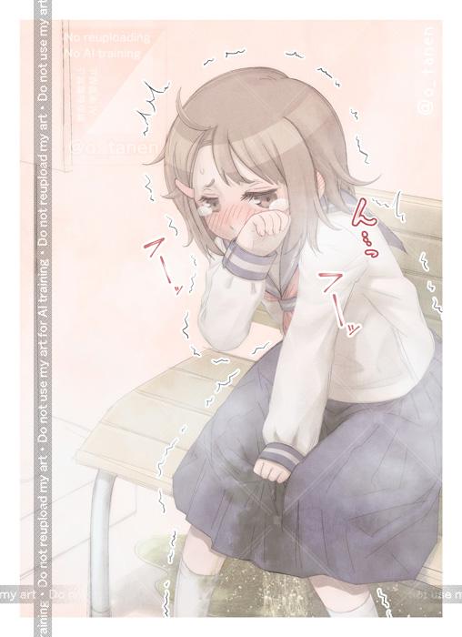 『バス停に走って来た娘』
たまたま バスが数時間に1本しかない感じの場所に来たら、時間になってもバスが来ないまま1時間以上。 何の遅延?
隣の学生さん 体調悪そうなのに。
…ん? 用水路とかあるのかな? 水の音がするや。

近すぎると、、、すぐには気付かない。 みたいな😃 