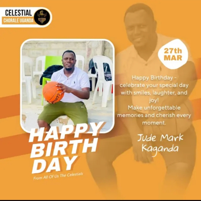 Happy Birthday to our incredible Assistant Music Director, Jude Mark Kaganda! 🎉🎶
Your passion, dedication, and musical excellence continue to inspire Celestial Chorale Uganda every single day. Thank you for guiding voices, shaping harmonies, and uplifting spirits through music.