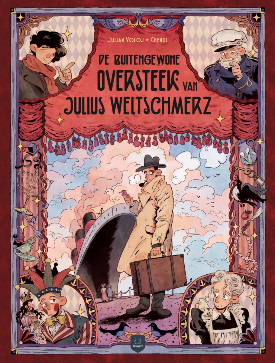 stripland_BENL's tweet photo. We gaven het jullie in januari al mee, wat een prachtexemplaar is de cover voor De Buitengewone #Oversteek van #JuliusWeltschmerz! Eind juni bij #Lauwert, een maritiem mysterie vol vaart en weemoed. #Chendi (Hemelse Rapsodie) #JulianVoloj (Liberty) https://t.co/PQ9yraaBzz