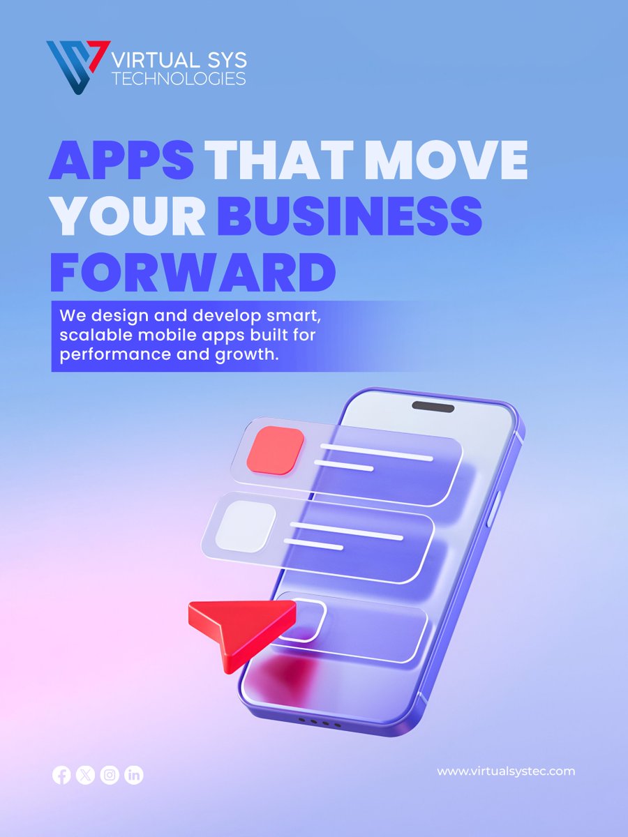 virtualsystec's tweet photo. Apps that move your business forward 📱🚀

Built by Virtual Sys Technologies

Smart. Scalable. Growth-focused.

🌐 https://t.co/RRW4JtB20K
Contact us : +1 478 800 4004
Email: hello@virtualsystec.com

#AppDevelopment #Tech #Startups #DigitalGrowth https://t.co/571b3HnaJ3