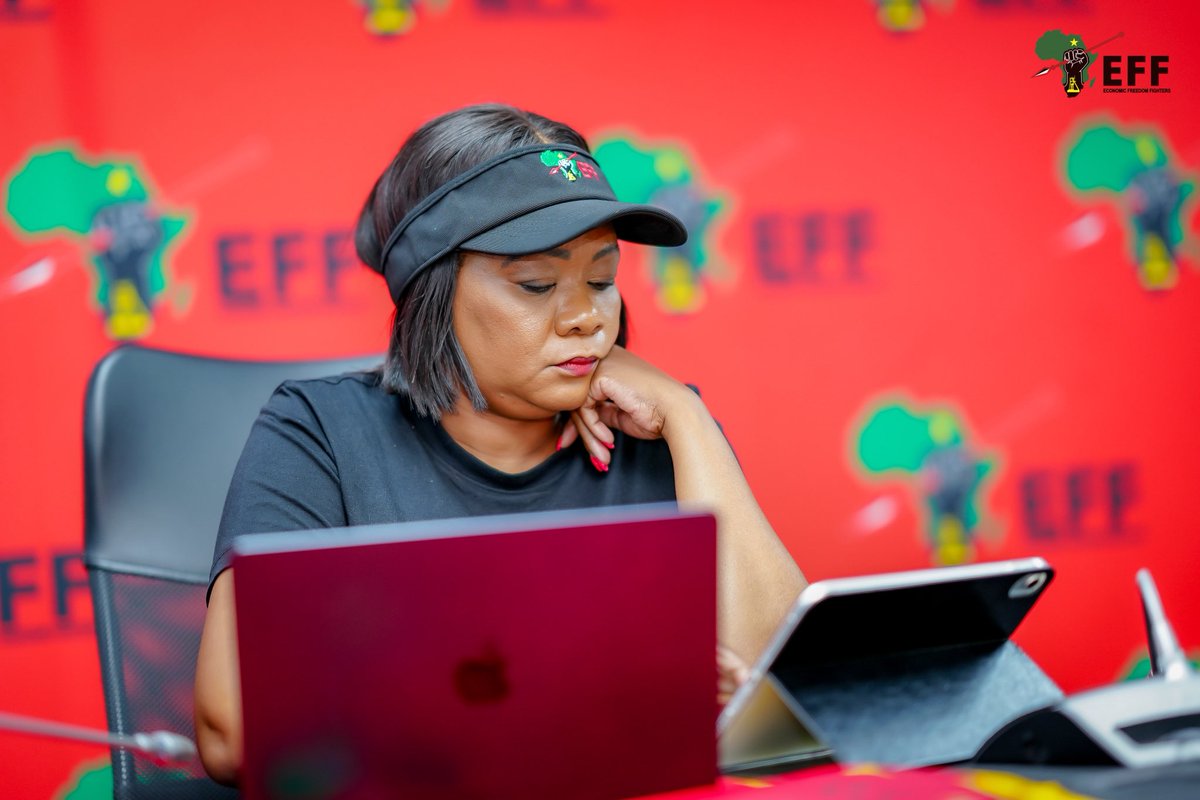 EFFSouthAfrica's tweet photo. ♦️In Pictures♦️

The EFF Treasurer General @OmphileMaotwe at the 5th Central Command Team Meeting. 

#RegisterToVoteEFF  In The 2026 Local Government Elections On The Following Link: https://t.co/ydvMdsh0Mb https://t.co/jMhh7LoNds